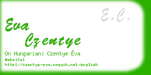 eva czentye business card