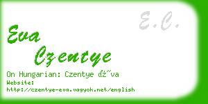 eva czentye business card